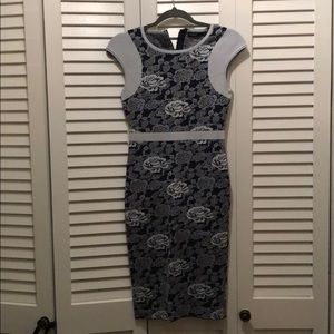 Karen Millen Floral Light and Dark Blue Dress